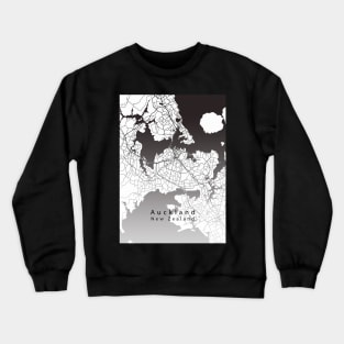 Auckland New Zealand City Map Crewneck Sweatshirt